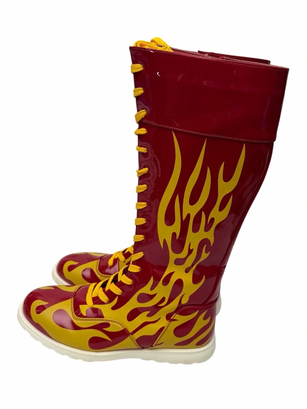 Hulk Hogan Hulkamania WWE Licensed Red Flame Boots Size 8 Wrestling